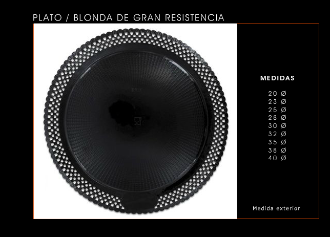 PLATO ERIK NEGRO 23CM